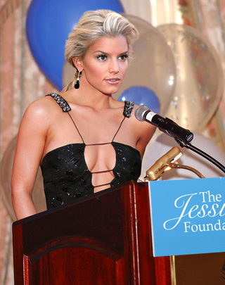 Simpson draws attention to her cause at a recent gala event in Washington, D.C.